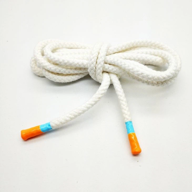 Силиконовый наконечник круглый хлопковый шнурок
